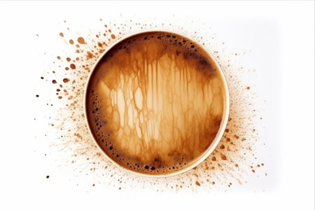 Captivating Coffee Stains: Premium Free Stock Photo of Artistic Cup-bottom Marks and CafÃ© Beverage Spotsの素材