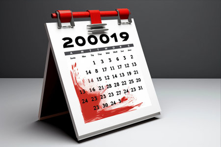 Efficiently Organize Your Schedule with the 20th of the Month Calendar featuring a Marker --ar 3:2の素材