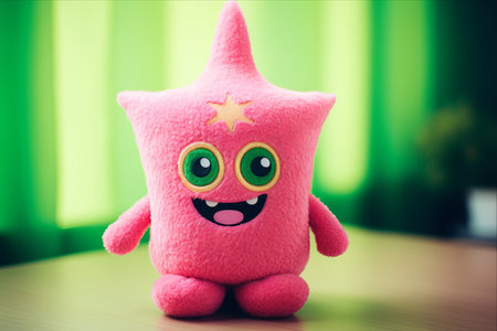 Pink Toy: A Playful Resemblance of Patrick, Spongebob's Trusty Friendの素材