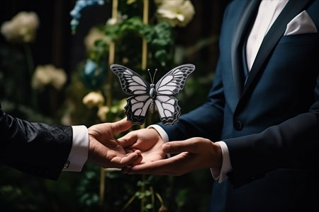 The Perfectly Suited Bridegroom: A Captivating Moment at the Weddingの素材