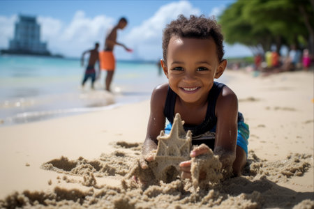 A Blissful Paradise: Unleashing Joy in Barbados' Sandy Beaches --ar 3:2の素材