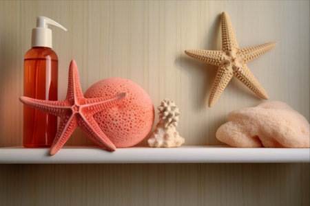 Undersea-inspired DÃ©cor: Sponges and Starfish Add Charm to Bathroom Shelfの素材