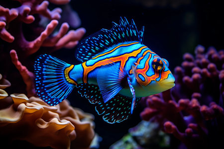 Glimpsing the Majestic Mandarinfish: A Swim through Vibrant Coral Reefs [AR 3:2]の素材
