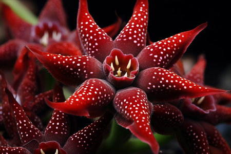 Stapelia hirsuta: The Fascinating Starfish Flower That Mimics Rotting Meat to Attract Pollinatorsの素材
