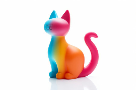 Captivating Cutie: Playful Rubber Cat Icon Brings Charm and Surprise!の素材