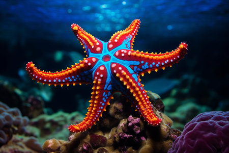 Exploring the Vibrant World of Colorful Sea Starfish in the Red Sea [AR 3:2]の素材
