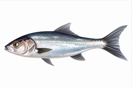 Salaka: A Fresh and Captivating Baltic Herring Fish on Transparent Backgroundの素材
