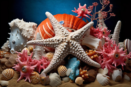 Exploring the Vibrant Ecosystem of Starfish and Coral: An AR 3:2 Adventureの素材