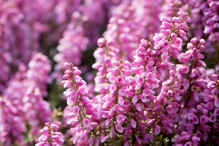 Blooming Illusion: Captivating False Heather Flowers in Garden - AR 3:2の素材