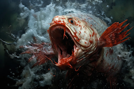 Devouring Sorrow: Unveiling the Symbolism of Fish with Head and Tailの素材