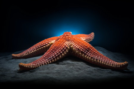 The Stunning Sight of a Supine Starfish: A Captivating Image in the 3:2 Aspect Ratioの素材