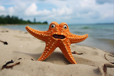 Mysterious Encounters: Unusual Starfish Found at the Beach âAR 3:2の素材