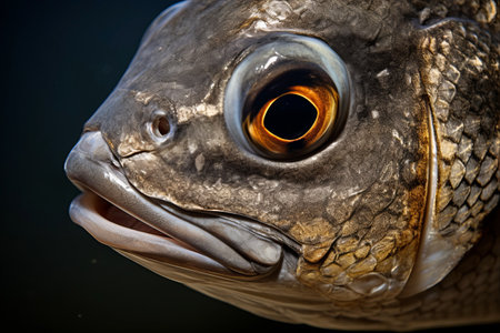 Exploring the Intricate Details of a Common Bream's Eye: Close-Up Perspectiveの素材