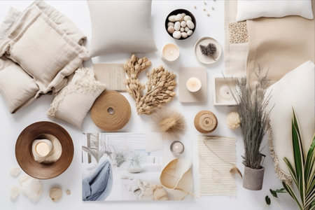 Exploring Boundless Creativity: An Architect's Inspiring Moodboard Blend of Buildings, Textiles, Naturals, and Personal Touchesの素材