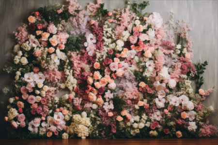 Exquisite Flower Wedding Backdrop: Stunning AR 3:2 Designの素材