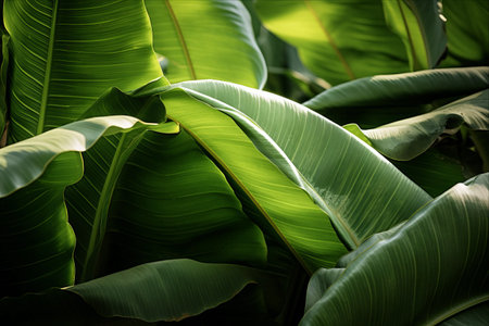 Exploring the Intricate Details of Banana Tree Leaves: AR 3:2 Focusの素材