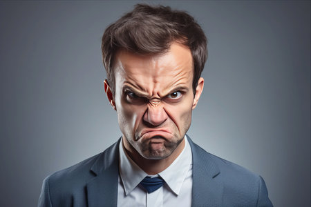 Unveiling the Intriguing Dynamics of the Arrogant and Aggressive Napoleon Complex: A Closeup Portrait of a Self-Important, Uppity, and Stuck-Up Manの素材