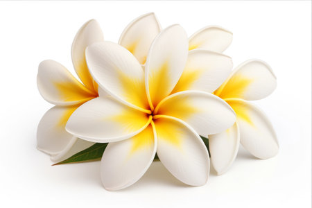 Innocence Blooms: Frangipani Flower Captured in Splendid Isolation - AR 3:2の素材