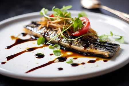 Savor the Delicious Fusion of Smoked Mackerel and Balsamic Vinegar: A Perfect AR 3:2 Combinationの素材