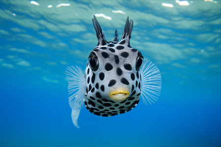 Exquisite Beauty: The Smooth Trunkfish Thriving in the Caribbean Sea â AR 3:2の素材