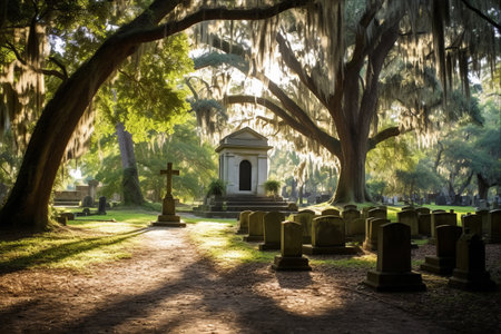 Colonial Park Cemetery: A Historic Burial Ground Transformed into Savannah's Vibrant Public Parkの素材