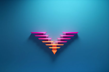 Vibrant Arrows Frame Important Message on Blue Background: A Creative Design Highlight Notice Memoの素材