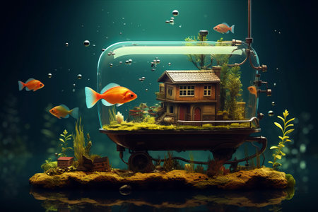 Dive into the Enchanting World of Fish Tank --AR 3:2の素材