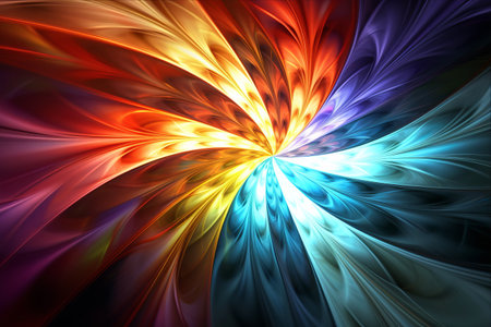 A Vibrant and Intricate Fractal Artwork: Captivating Abstract Backgroundの素材