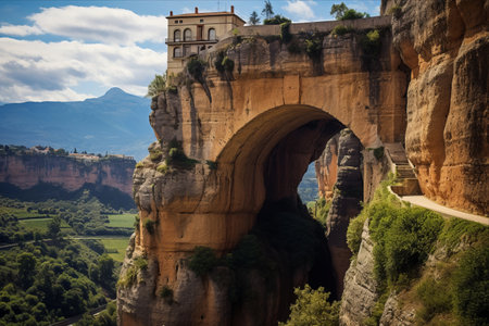 Magnificent Gateway: Exploring the Majestic Landmark of Felipe V in Ronda, Malaga, Spainの素材