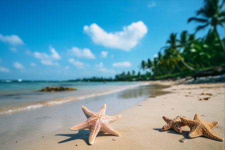 Paradise Found: Starfishes Blanket the Beach in Phu Quoc, Vietnamの素材