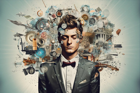 Confused Thoughts Unleashed: Exploring Vintage Fashion and Artistic Creativity through Contemporary Collageの素材