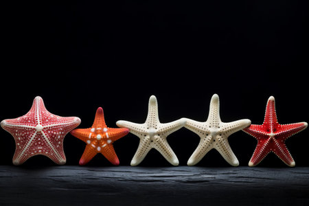 Stunning Varieties of Starfish in Perfect Alignment -- ar 3:2の素材