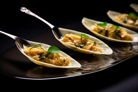 Cod-Stuffed Thousand Leaves: A Gastronomic Delight in a Spoonの素材