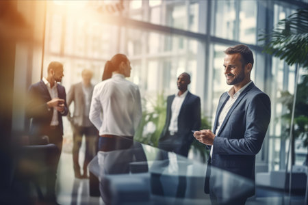 The Power of Collaboration: Leading the Way in Modern Business Strategy at a Company Meetingの素材