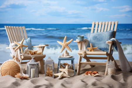 Seaside Serenity: Embrace Summer Vibes with Beach-Themed Decorの素材
