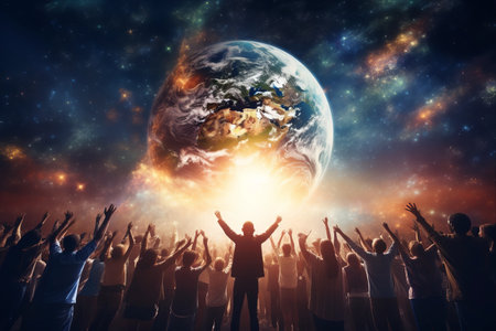 Embracing Diversity Across Borders: A Global Perspective. Powered by NASA's Captivating Imagery (3:2)の素材