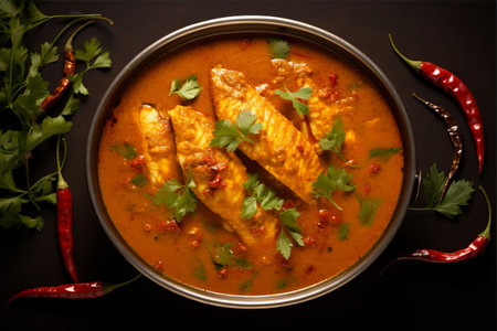Savor the Fiery and Flavorsome Bengali Fish Curry: A Scintillating Delight of Indian Cuisineの素材