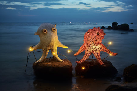 Rare Encounter: Mesmerizing Dual Starfish Captured in Homer, AR - A Harmonious 3:2 Sightの素材