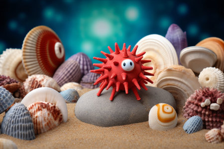 Rejuvenating Wellness Break with Stones, Shells, Label, and Corona Virus - AR 3:2の素材