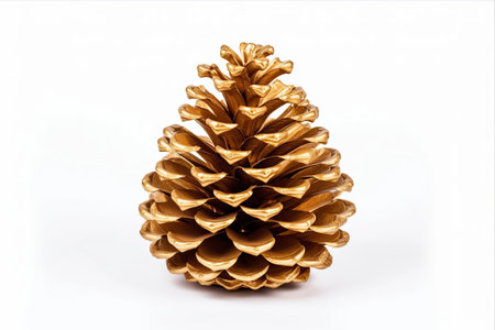 Radiant and Festive: Golden Pine Cone Shines for Christmas DÃ©corの素材