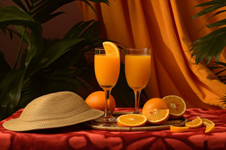 Refreshing Citrus Delight: An Exquisite Display of Vibrant Colors and Summer Essentialsの素材