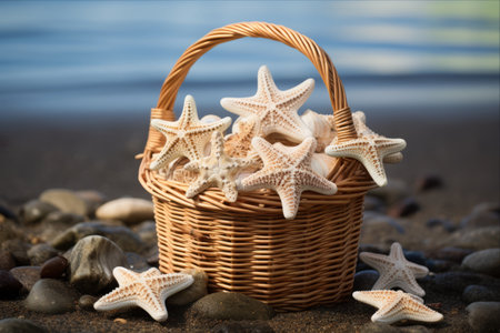 The Enchantment of a Wicker Basket Full of Starfishの素材