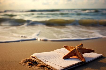 Beachside Revelations: Exploring the Enigma of Starfish Amidst Serene Writingの素材