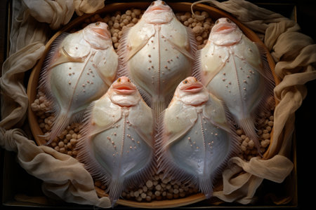 Deliciously Fresh Ray Fish: Savour the Perfect 3:2 Ratioの素材