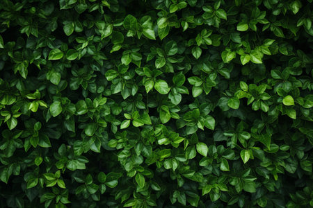 Verdant Foliage: A Captivating Green Leaves Wall Backgroundの素材