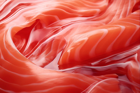 Savor the Flavor: Captivating Fresh Salmon Fillet on Ice in a Seafood Delightの素材