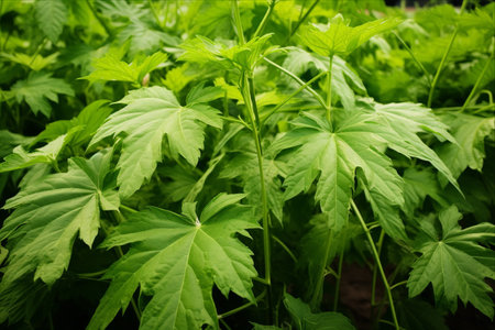 The Remarkable Growth of Green Papaya Leaves: A 3:2 Success Storyの素材