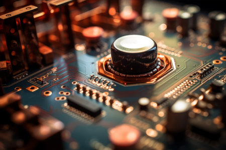 Captivating Macro Exploration: Revealing an Ancient Electronic Analogic Circuit in Stunning 3:2 Perspectiveの素材