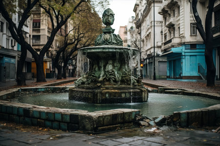 Aesthetic Delight: Exploring the Enchanting Water Fountain in Buenos Airesの素材