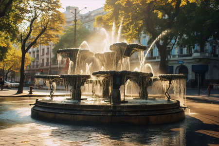 Buenos Aires' Majestic Water Fountain: Captivating Life with its AR 3:2 Displayの素材